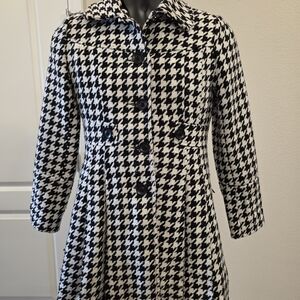 Stylish Houndstooth Coat